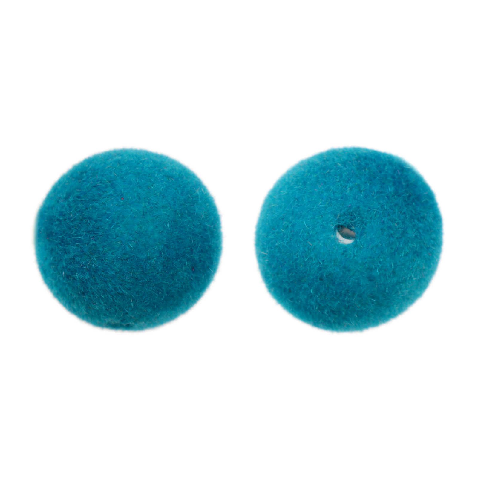 velvet line sky blue round bead 18mm | 4pc