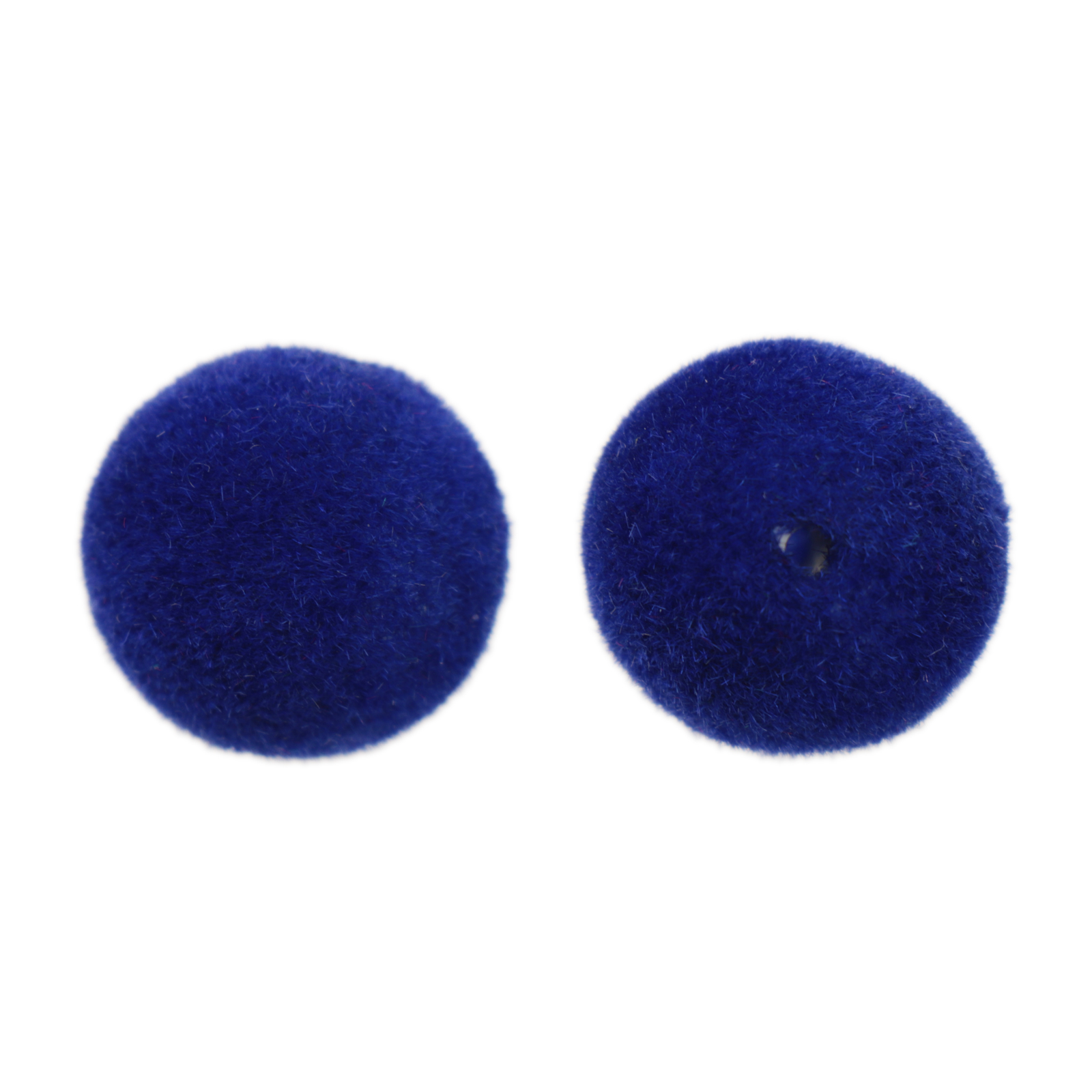 velvet line blue round bead 18mm | 4pc