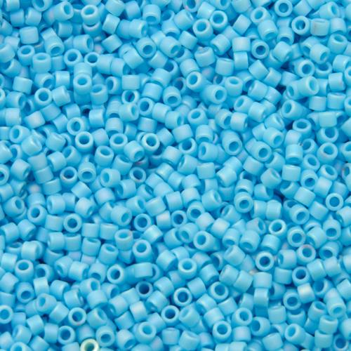 miyuki delica 11/0 - matte opaque sky blue ab | 8gr