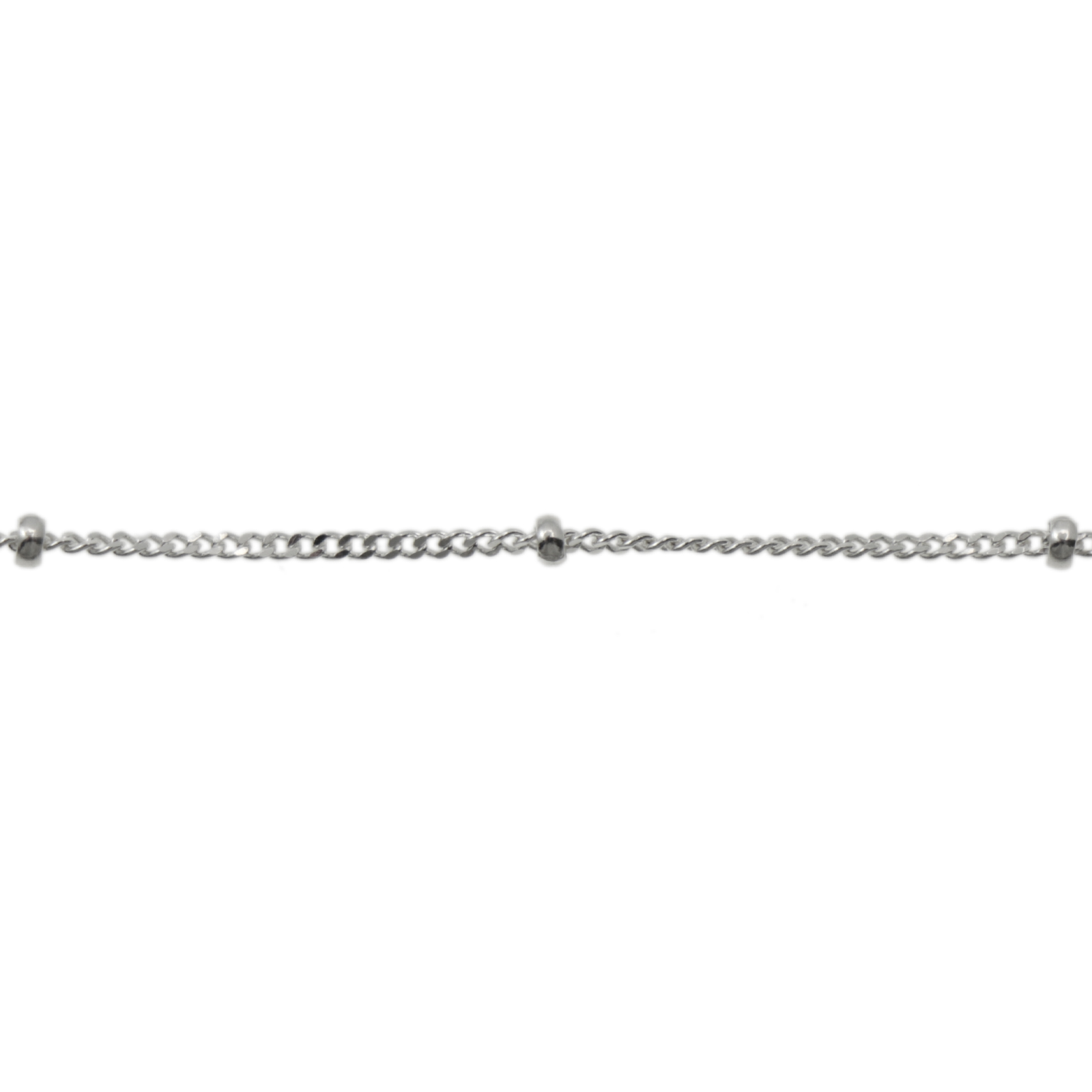 925 sterlingsilbe ketten flachpanzerkette 1mm und palline 2mm | 50cm