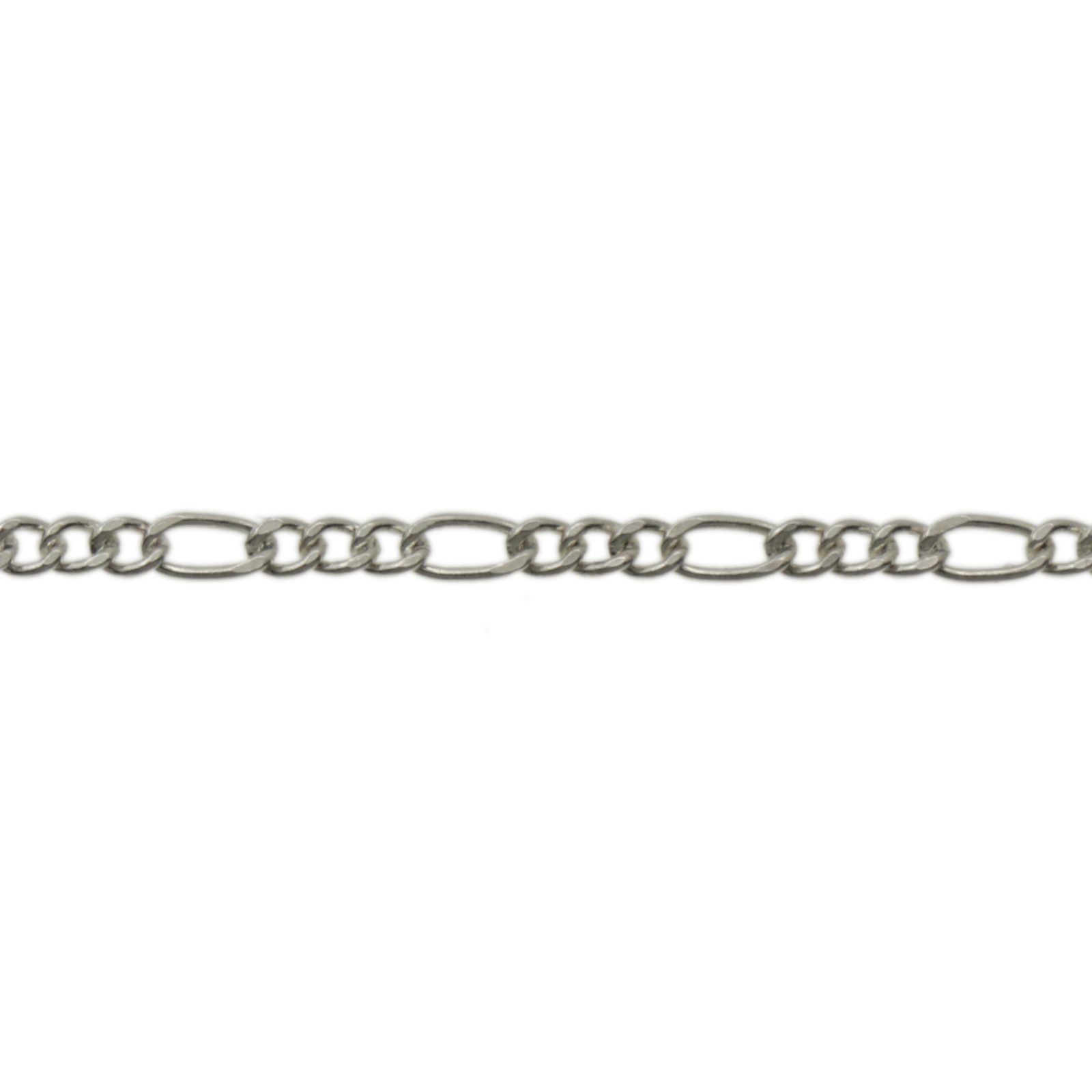 sterling silver figaro 3+1 fine chain | 50cm