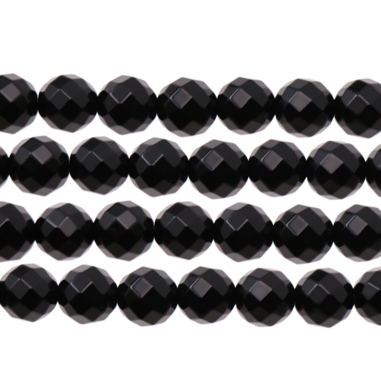 schwarz onyx facettiertes rund 8mm | strang 38/40cm