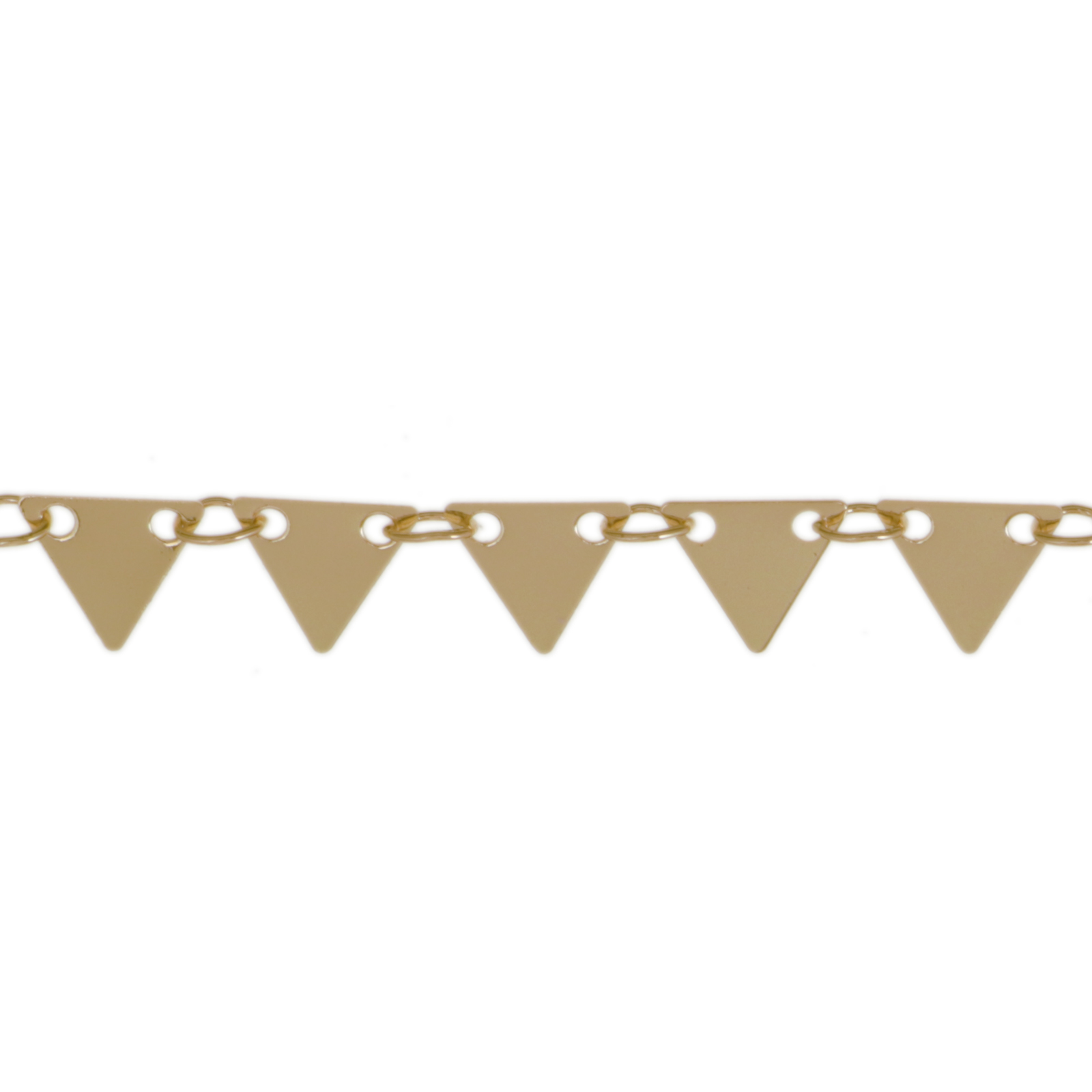 light gold plated link chain triangle 8mm | 50cm
