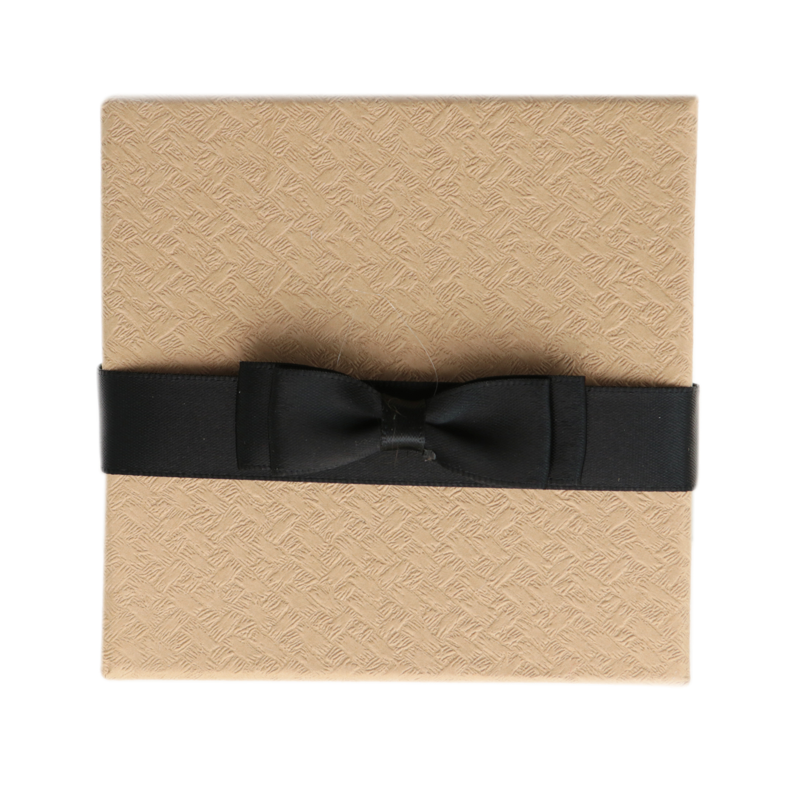 paper jewelry box - craft with black bow - 9x9cm | 1pc