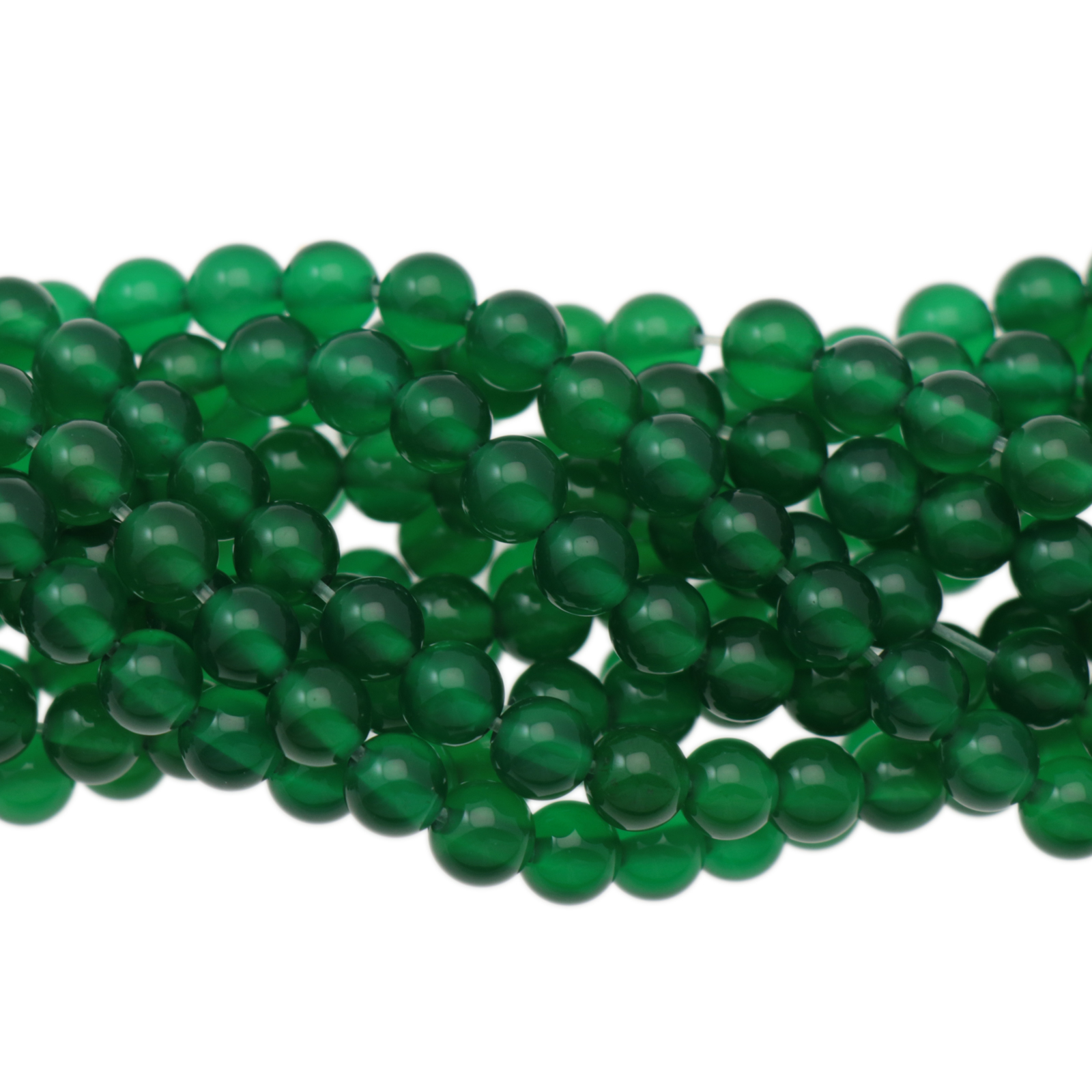 green onyx smooth round 6mm | 20pc
