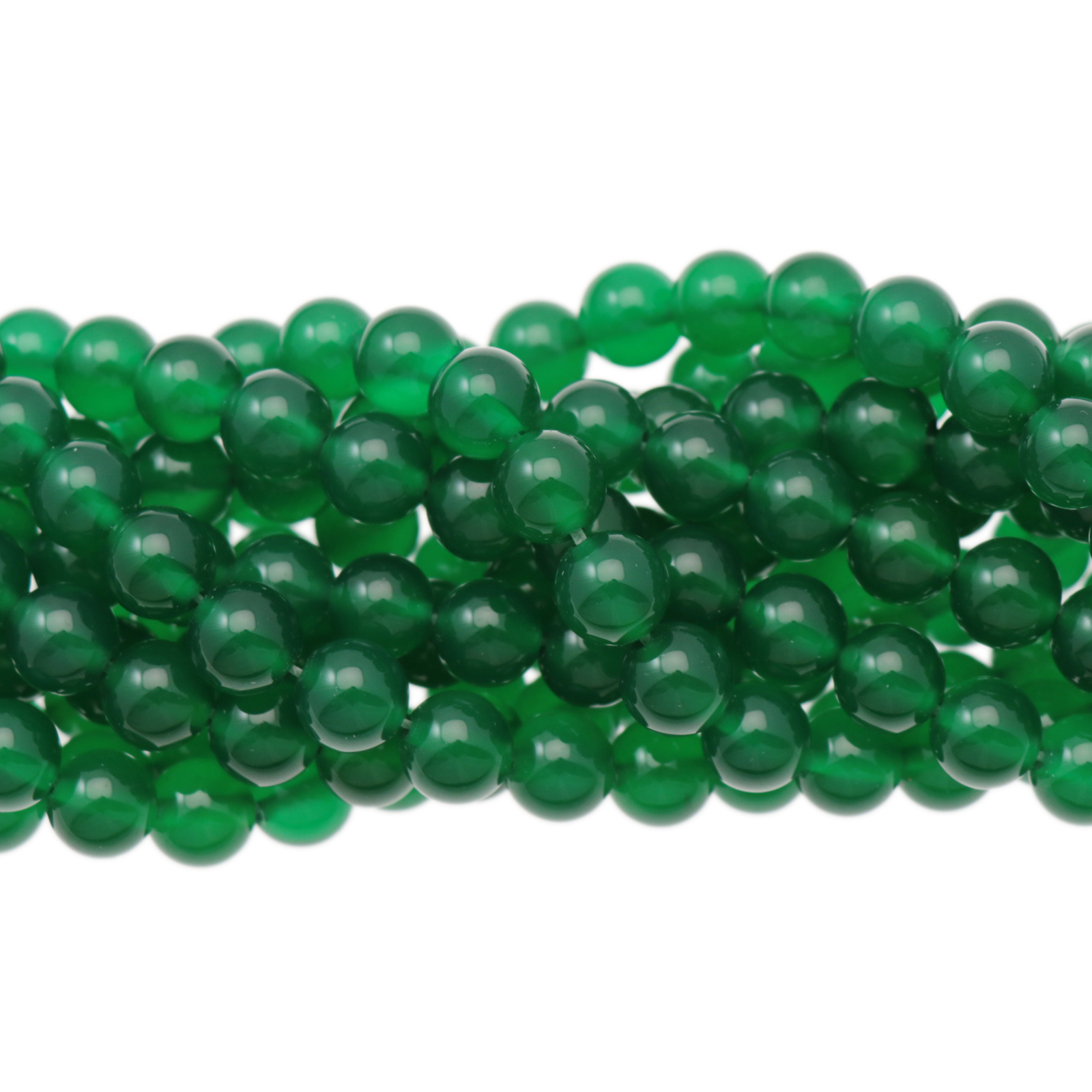 green onyx smooth round 8mm | 16-inch strand