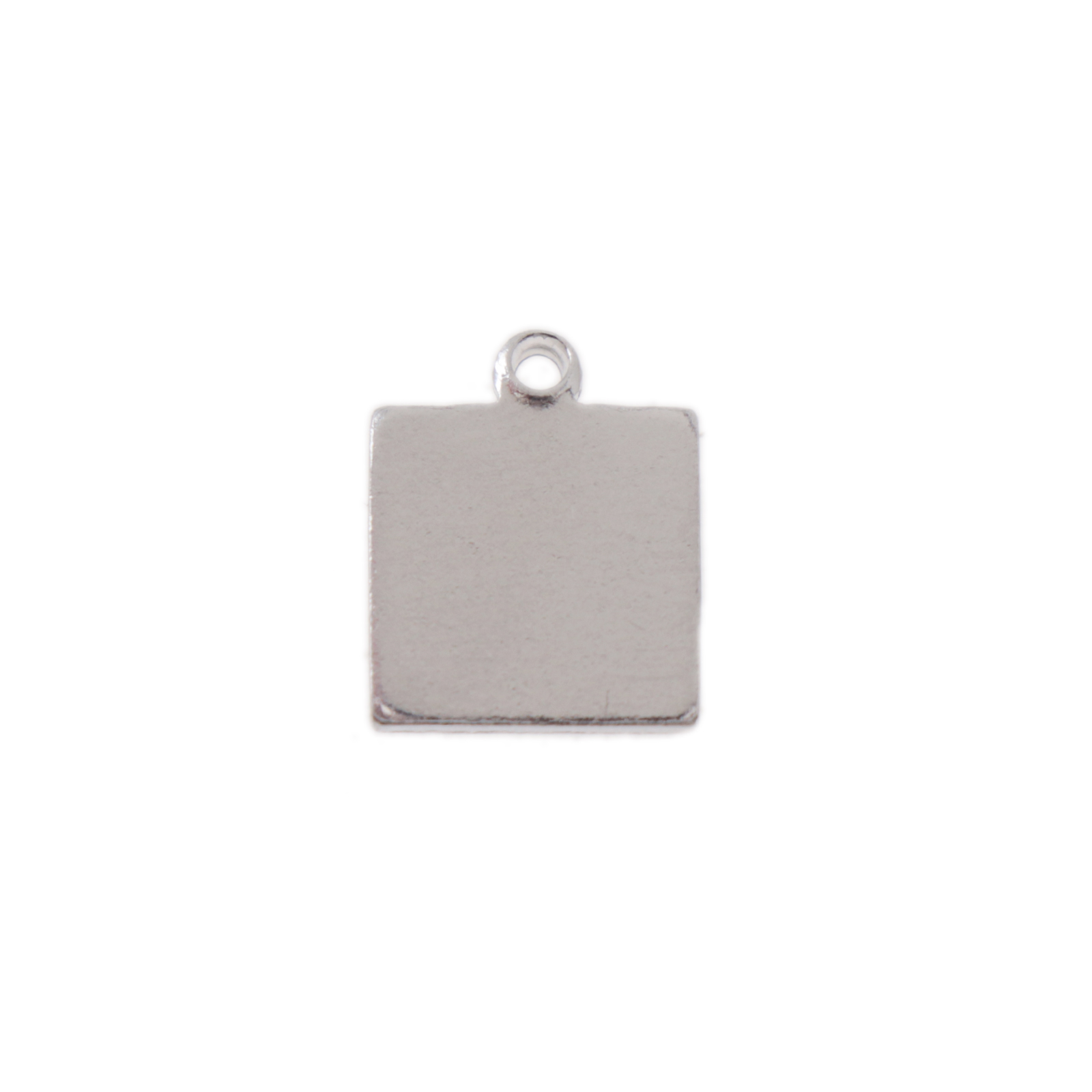 premium blanks aluminium sqare tag with ring 10mm | 12pc