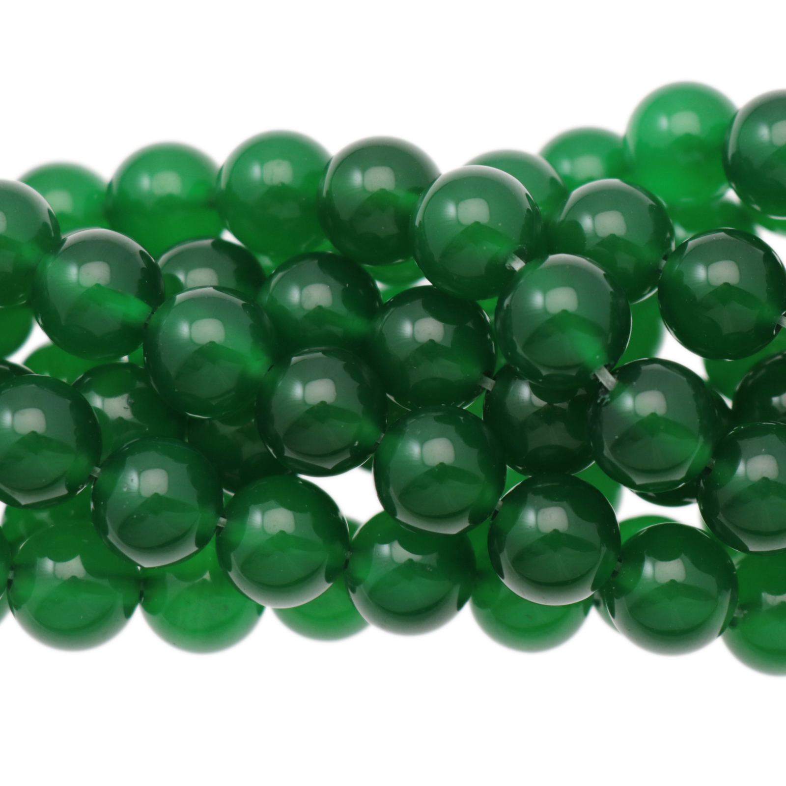 green onyx smooth round 10mm | 10pc