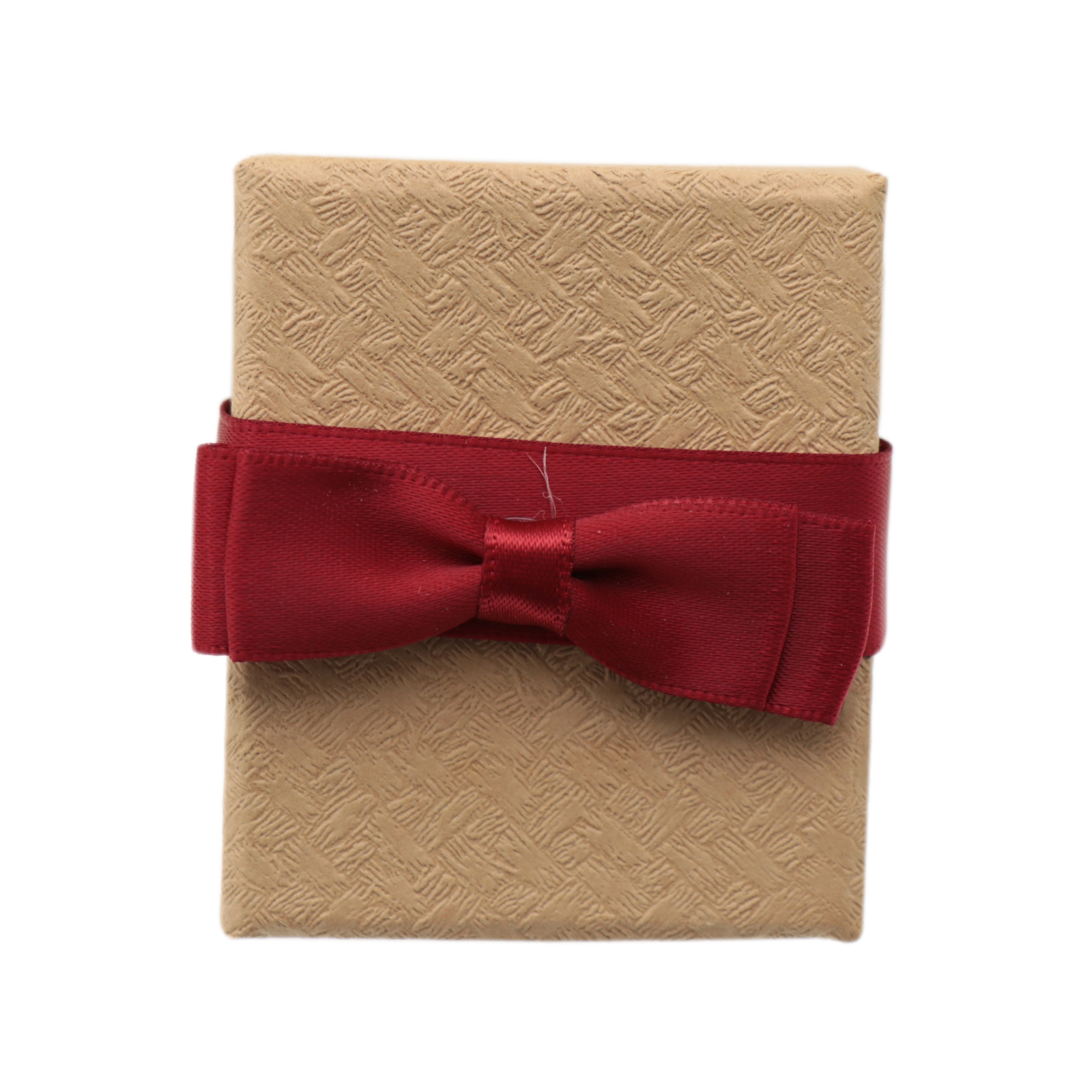 paper jewelry box - craft with red bow - 6x5cm | 1pc