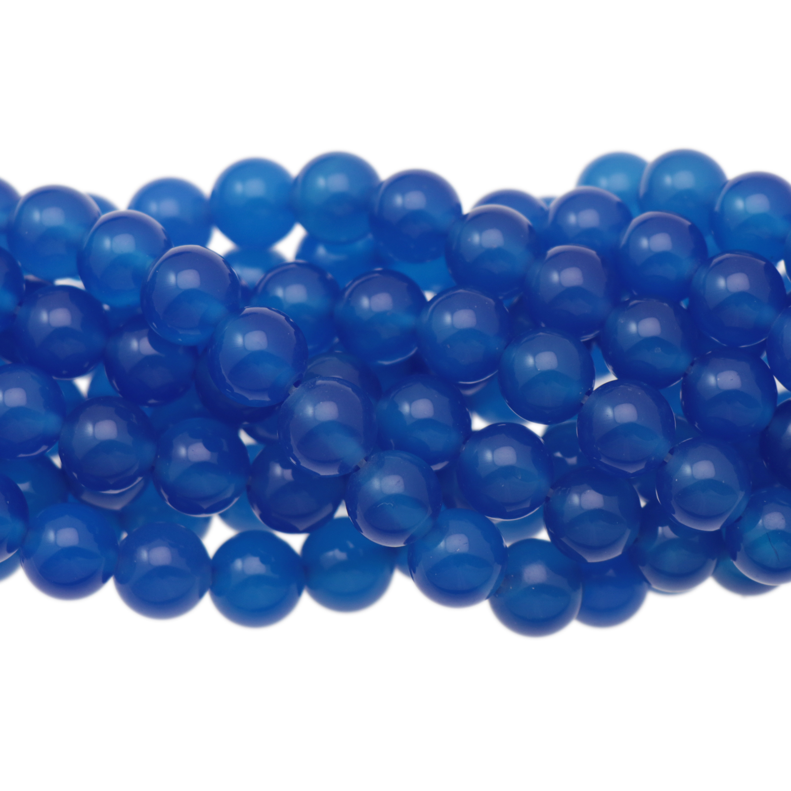 blue onyx smooth round 8mm | 16-inch strand