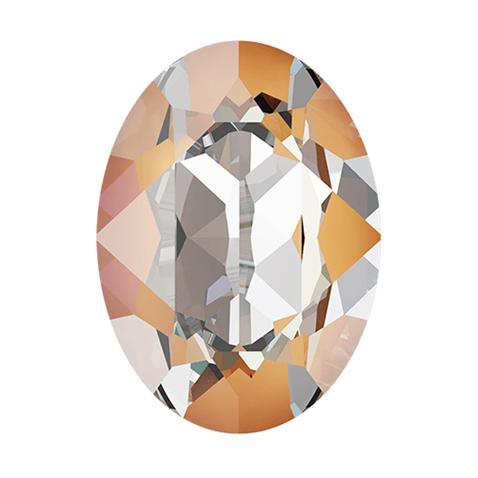 oval fancy stone (4120) crystal peach delite 18x13mm | 1pc