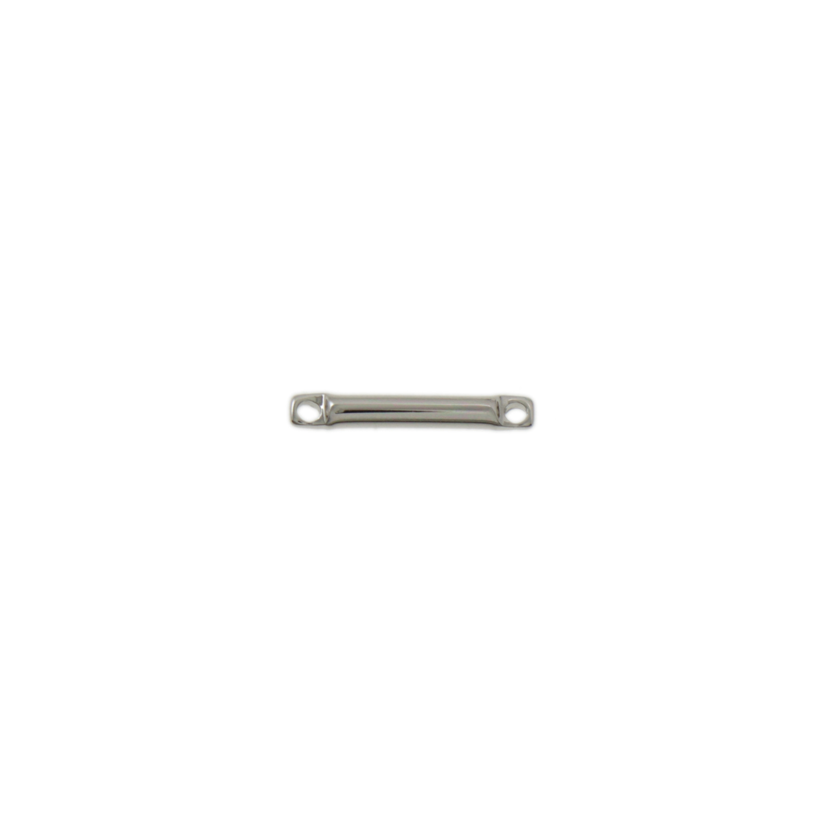 minimal jewelry rhodium silver plated bar link 10x1,5mm | 4pc