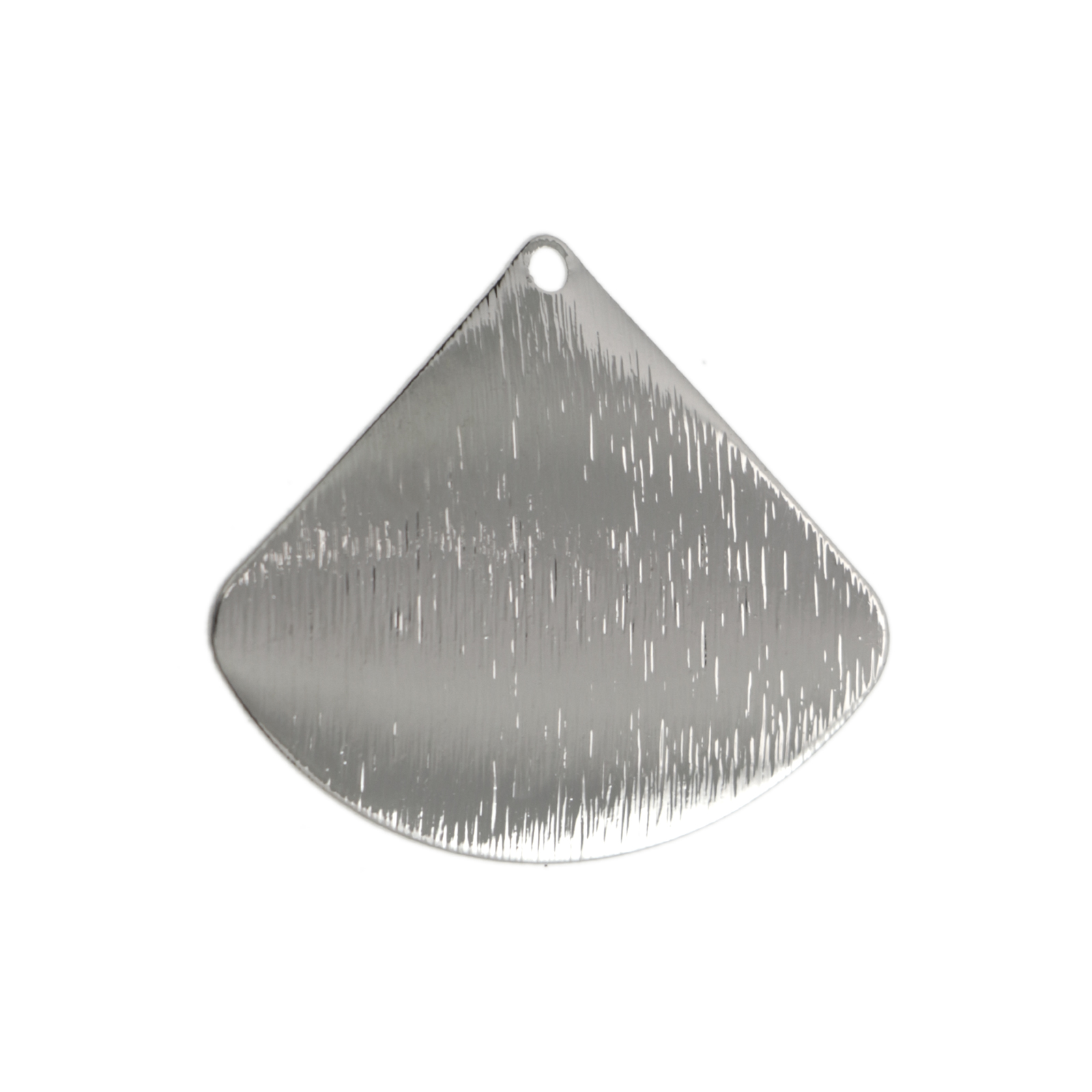 minimal jewelry rhodium silver plated bent triangle pendant 29x26mm | 2pc