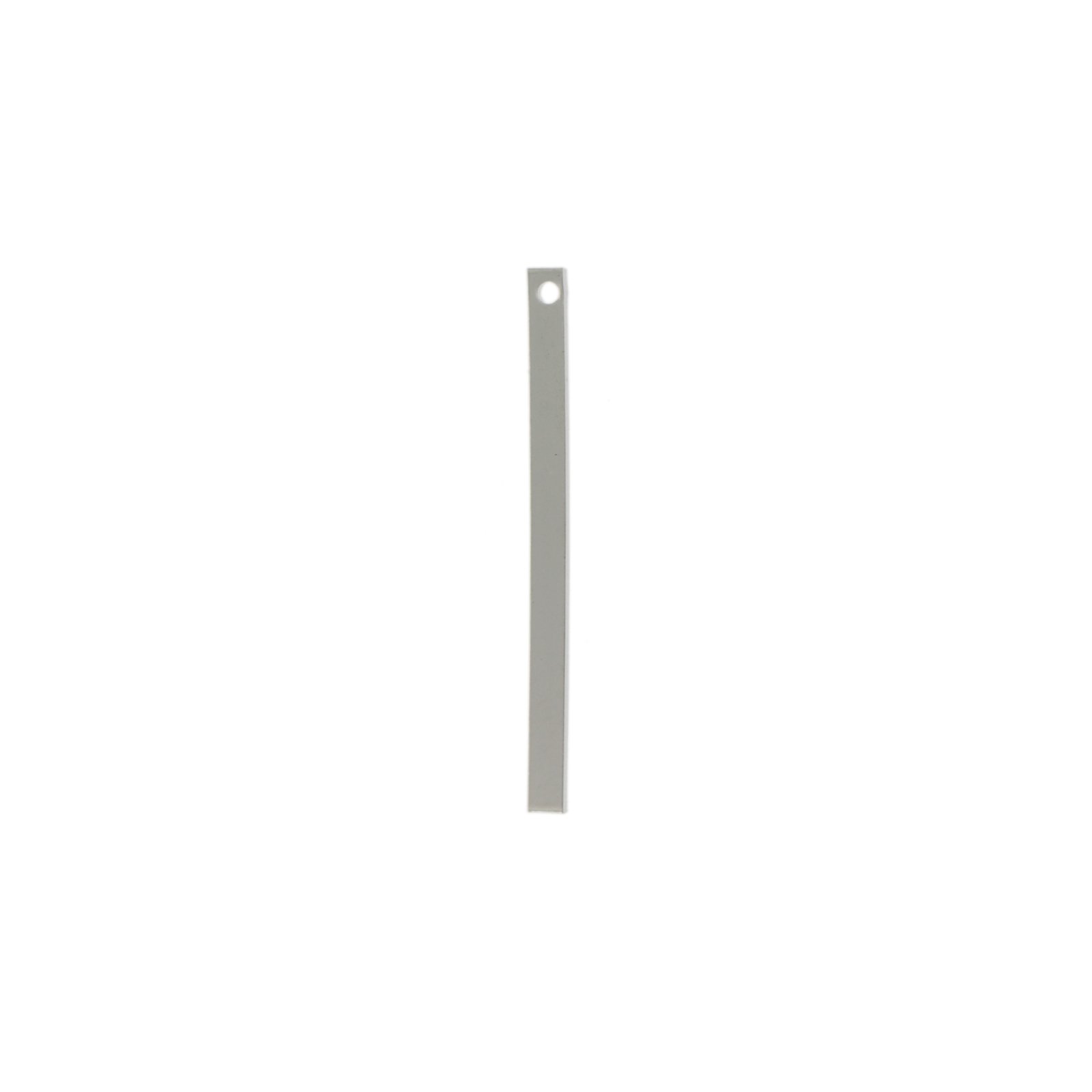 minimal jewelry rhodium silver plated bar pendant 20x2mm | 2pc