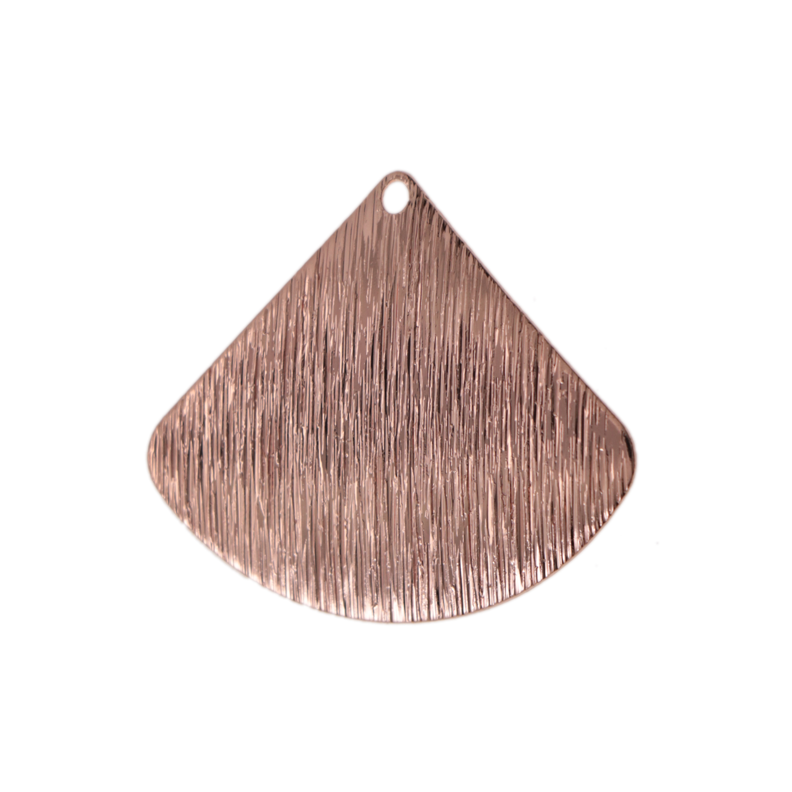 minimal jewelry rose gold plated bent triangle pendant 29x26mm | 2pc