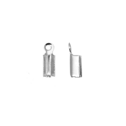 kordelklemmen rhodium versilbert 8x2mm (1,5mm innendurchmesser) | 96st