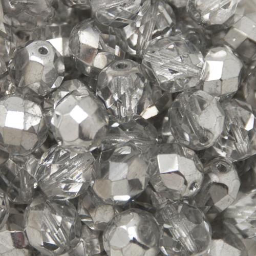 czech fire-polished round beads crystal labrador 8mm | 25pc