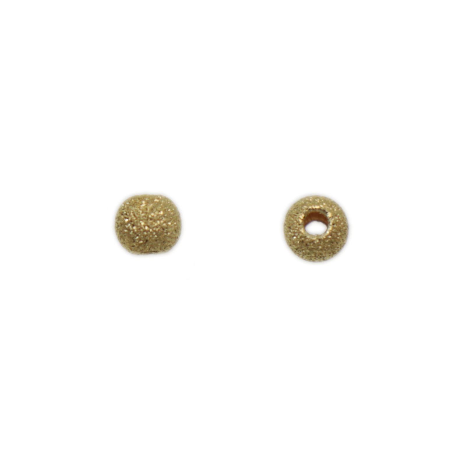 sterling silver gold plated bead stardust round 3mm | 12pc