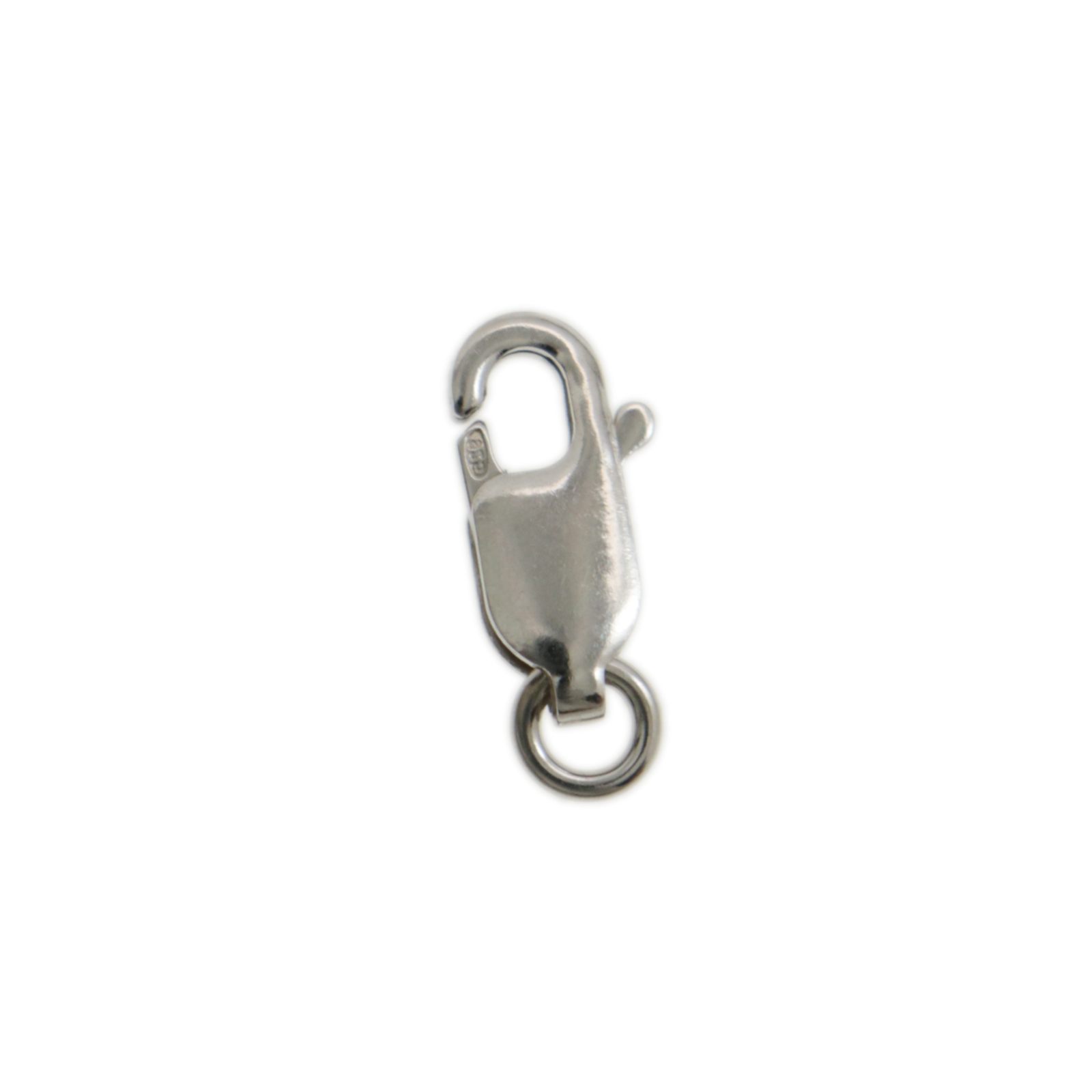 rhodium sterling silver lobster clasp 10mm | 1pc