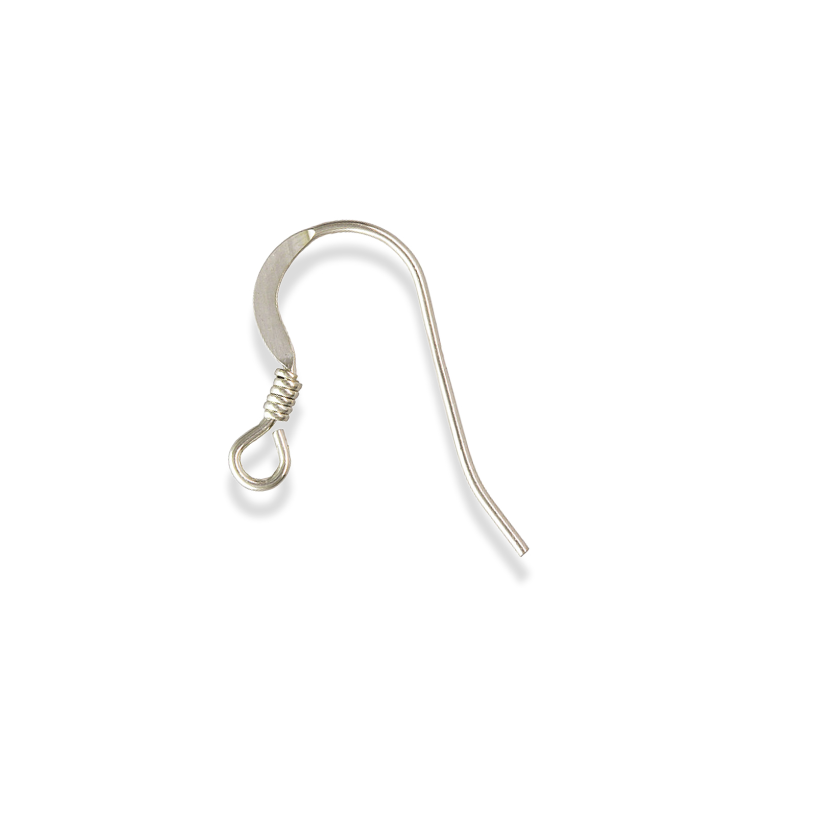sterling silver french earwire with coil 14mm | 4pc