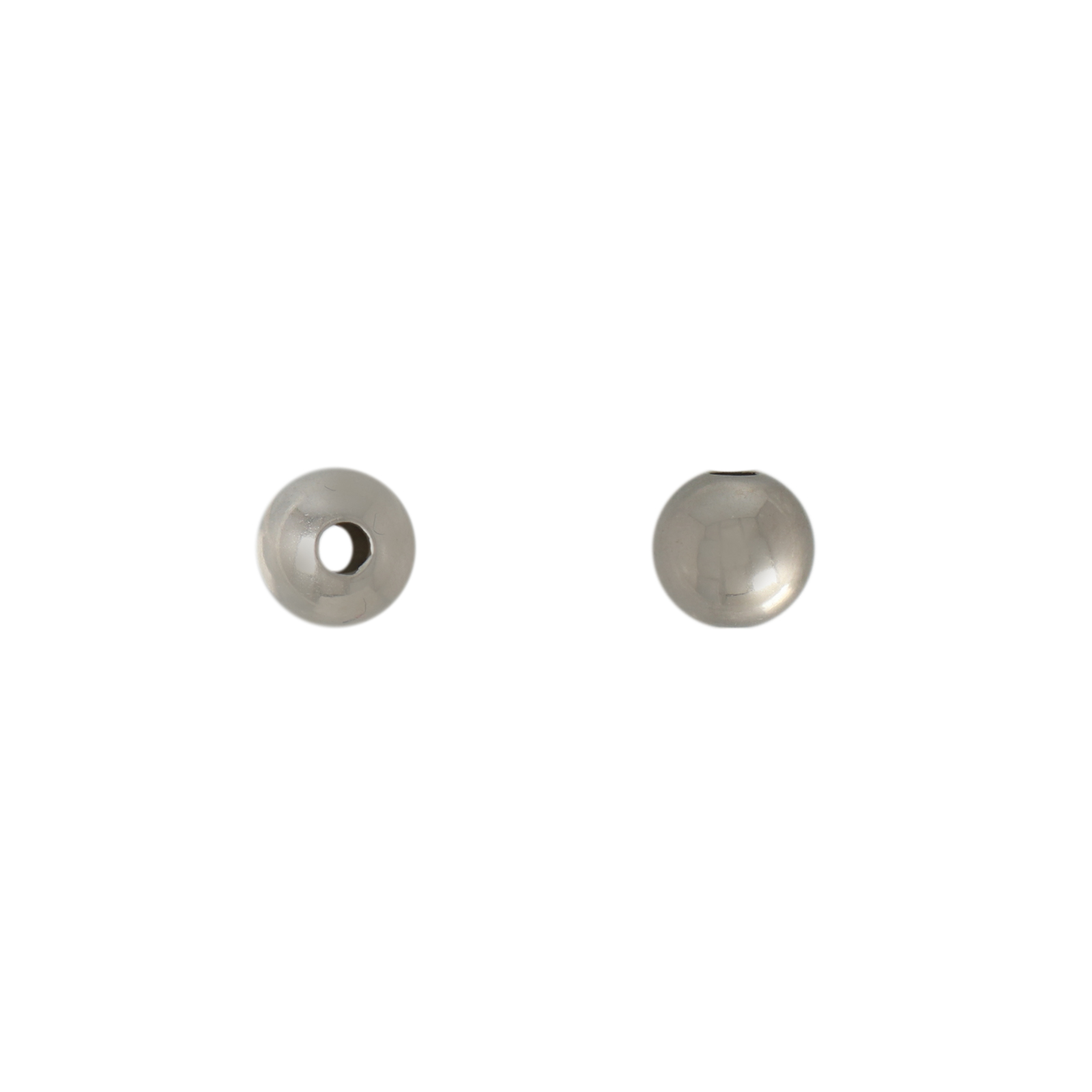 rhodium sterling silver bead seamless round (light weight) 2,2mm | 50pc