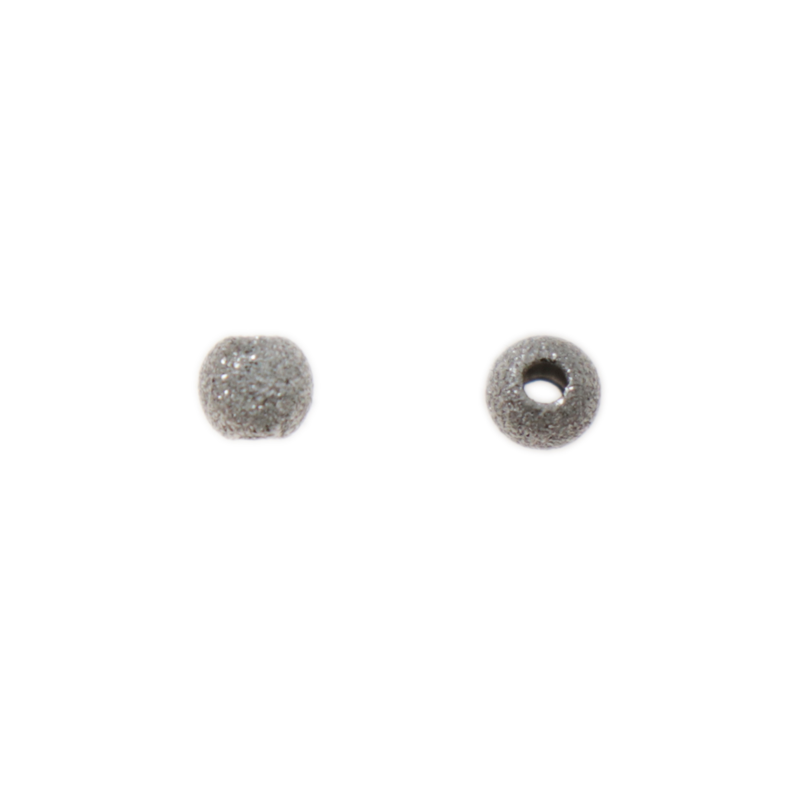 rhodium sterling silver bead stardust round 3mm | 12pc