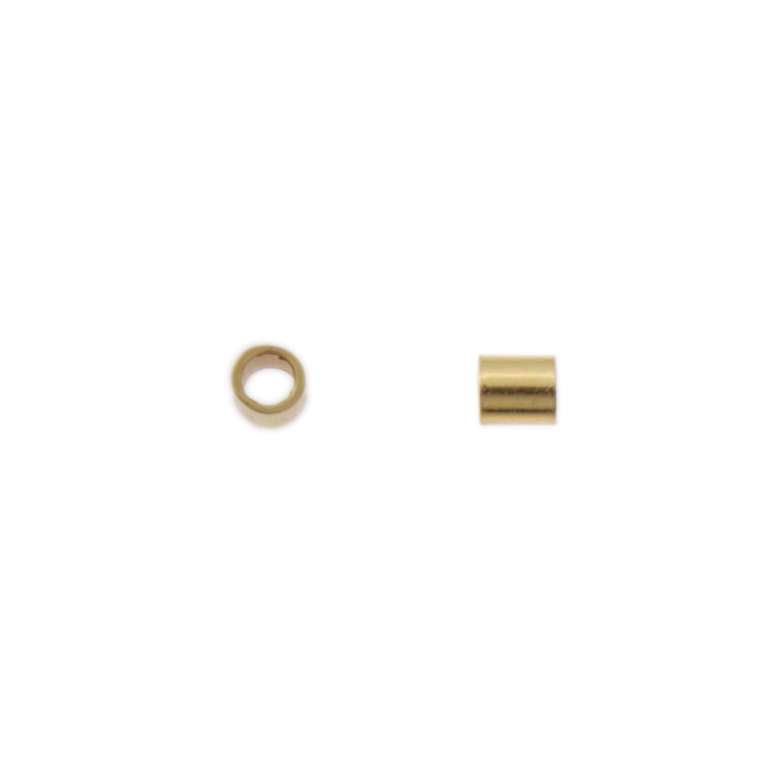 sterling silver gold plated crimp tubes 2x2mm | 20pc