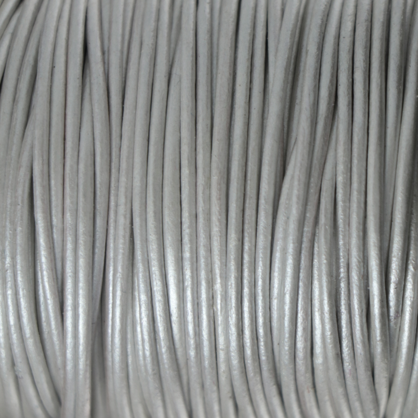lederschnur special color metallic pearl silver - durchmesser 1mm | 1mt