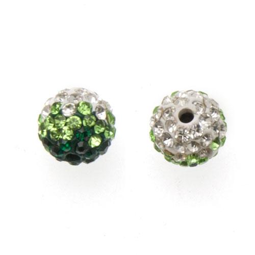 pavé runde perlen peridot multicolor 10mm | 4st
