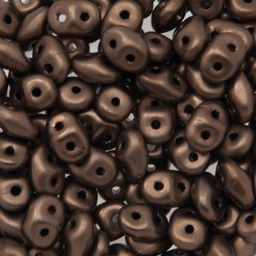 superduo perlen 5x2,5mm matte dark bronze | 10gr