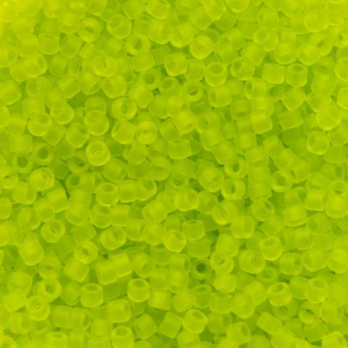 miyuki delica 11/0 - matte transparent lime green | 8gr