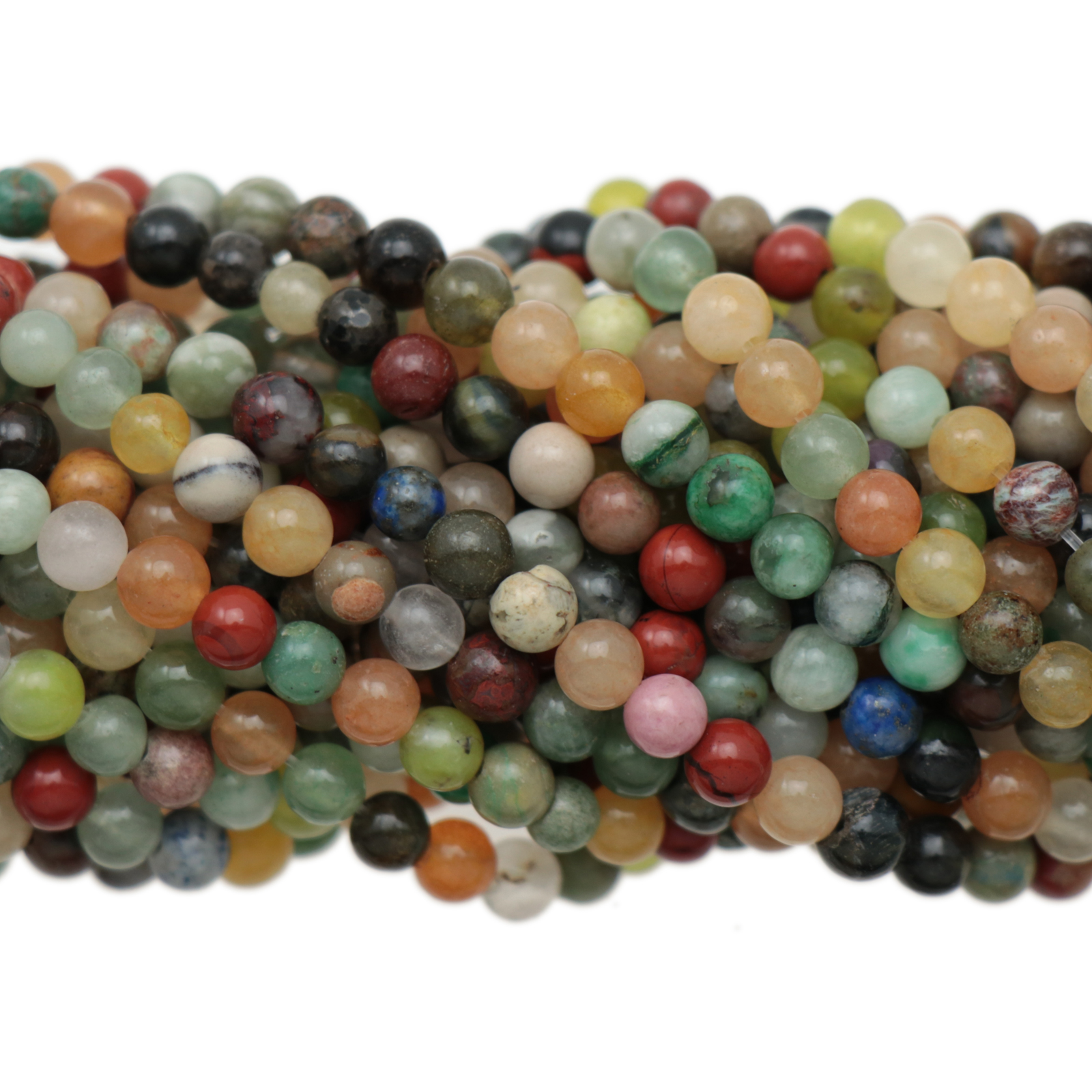 mixed gemstone basic smooth round 4mm | 16-inch strand