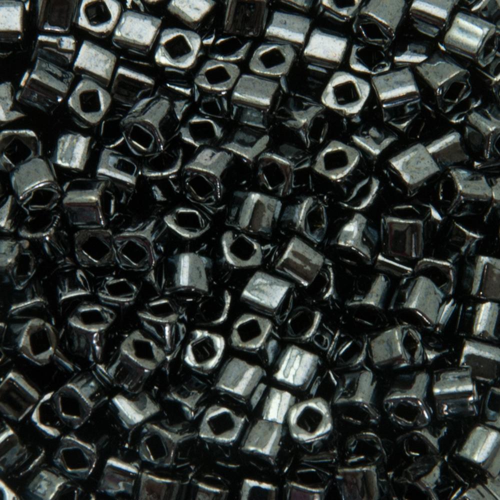 cube toho beads 3mm - metallic hematite (81) | 10gr