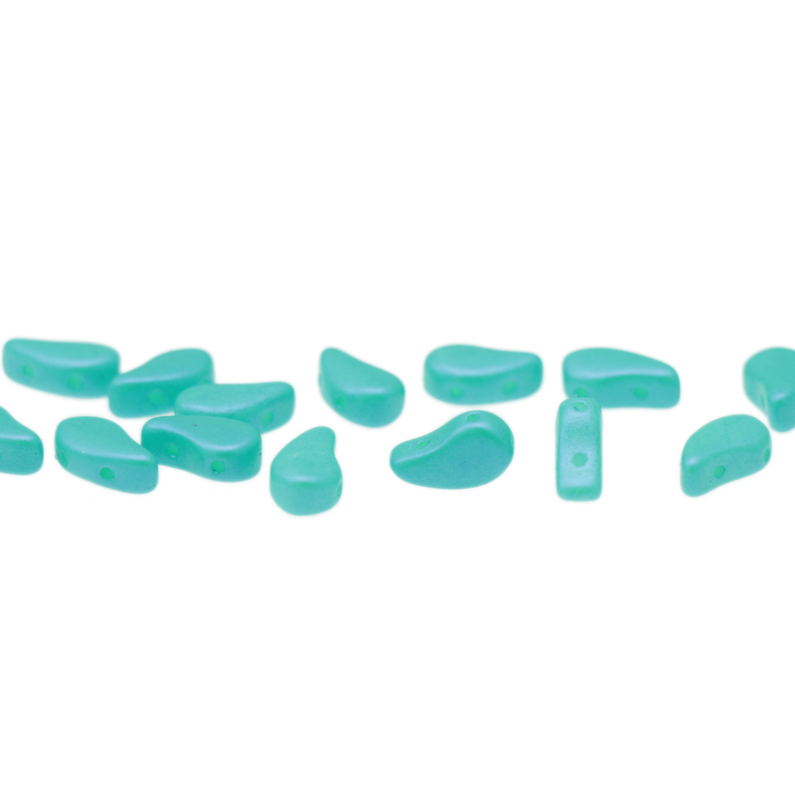 paisley duo beads tropical mint 8x5mm | 10gr
