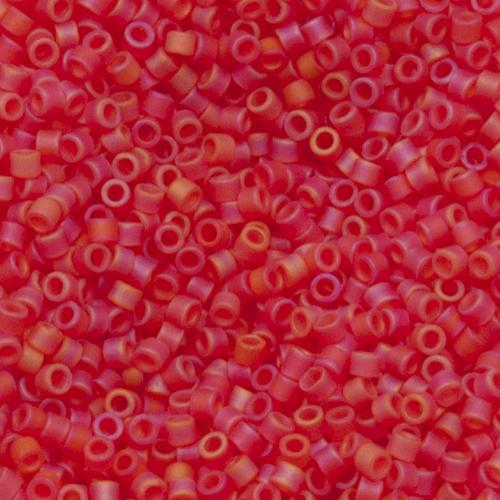 miyuki delica 11/0 - matte transparent red orange ab | 8gr
