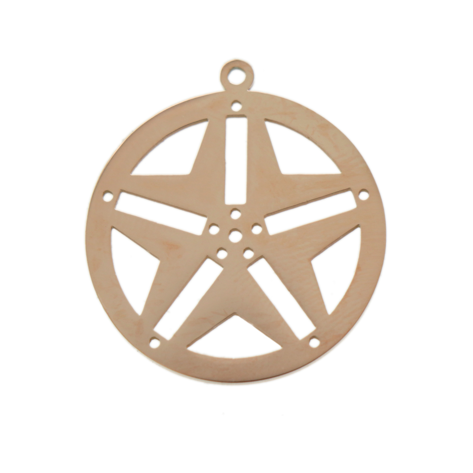 centerline pendant rose gold plated star 26mm | 1pc