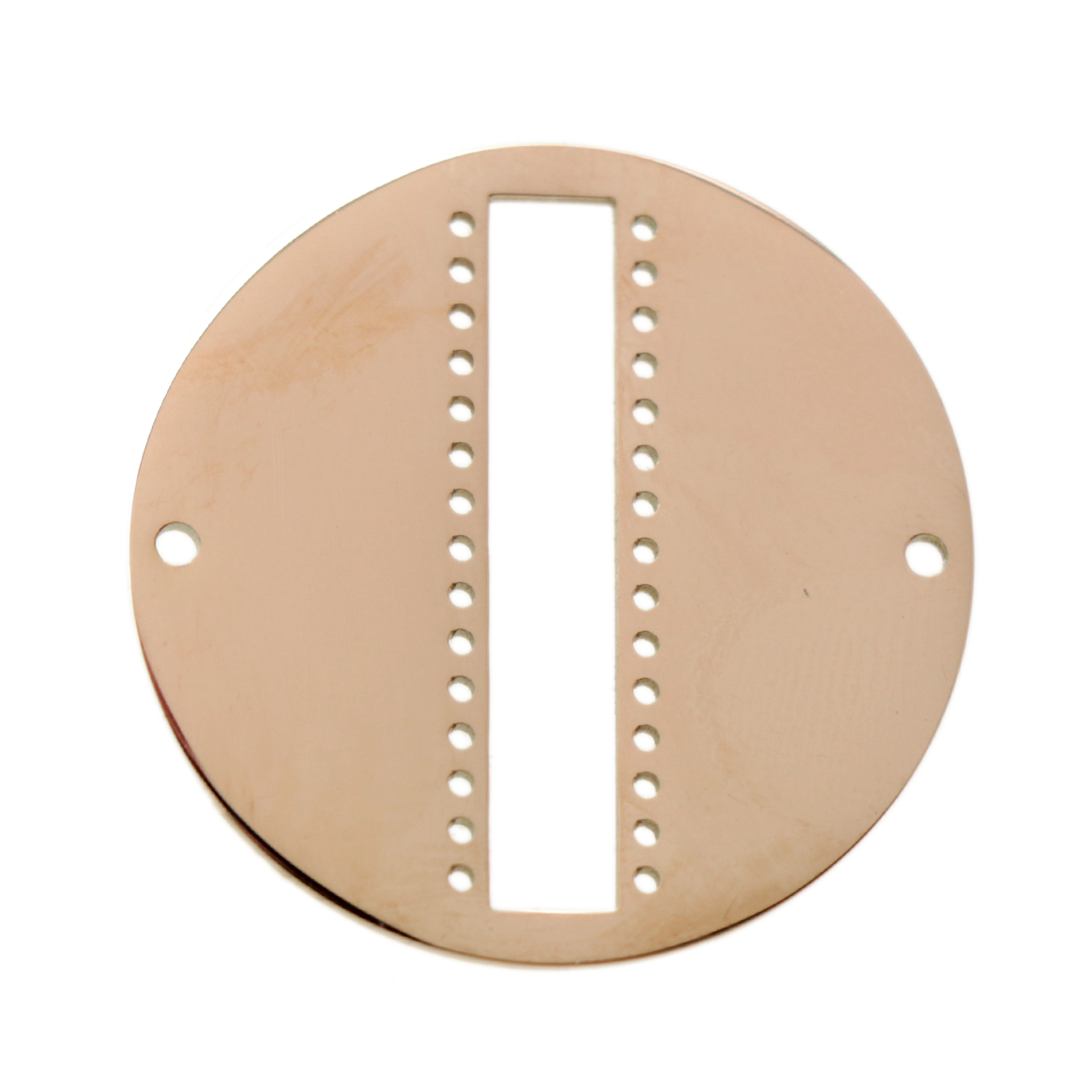 centerline link rose gold plated round 30mm | 1pc