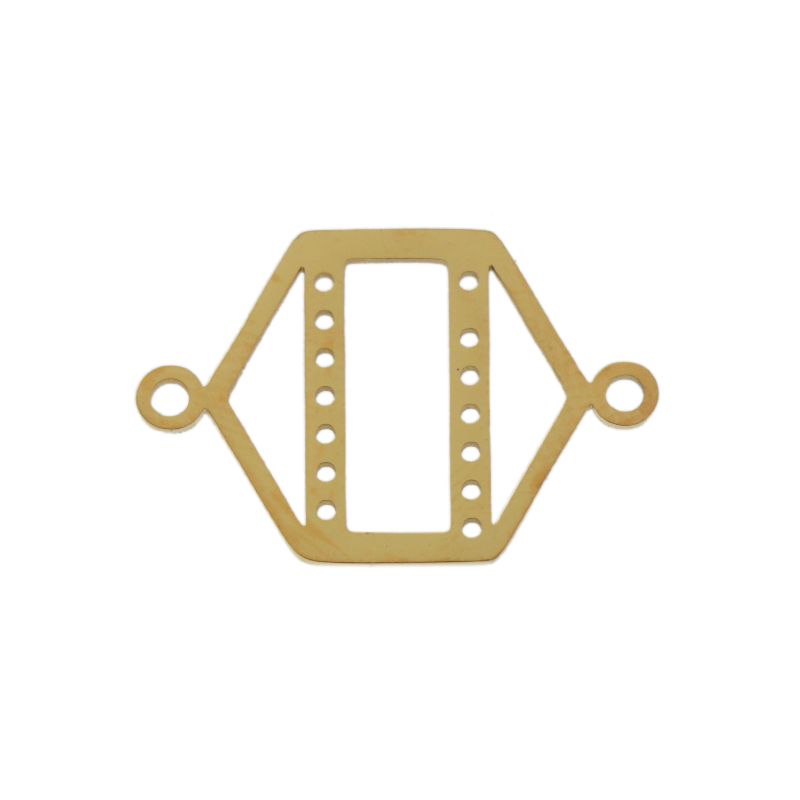 centerline link gold plated exagone 23x15mm | 1pc