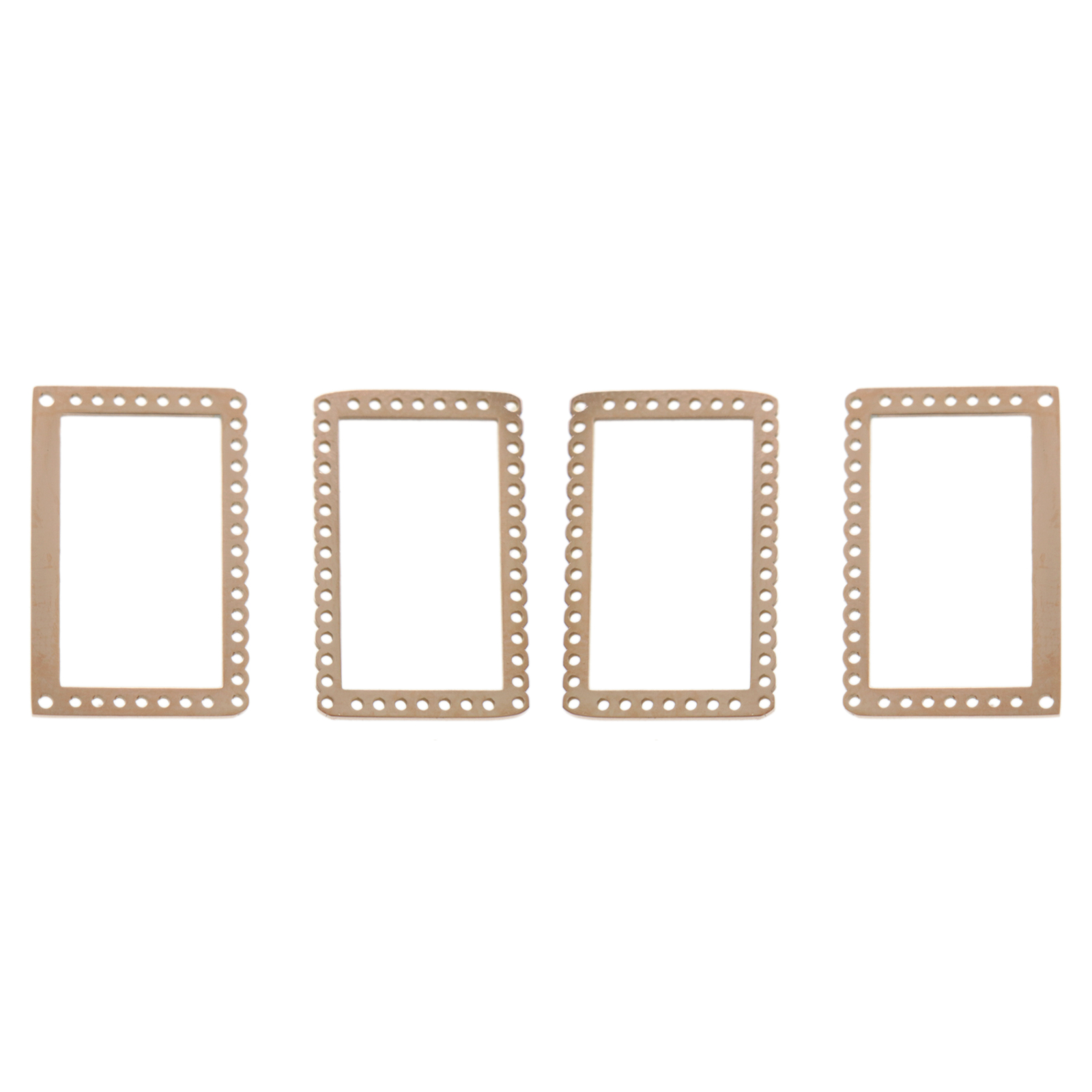centerline bracelet links set rose gold plated 26x16mm | 4pc