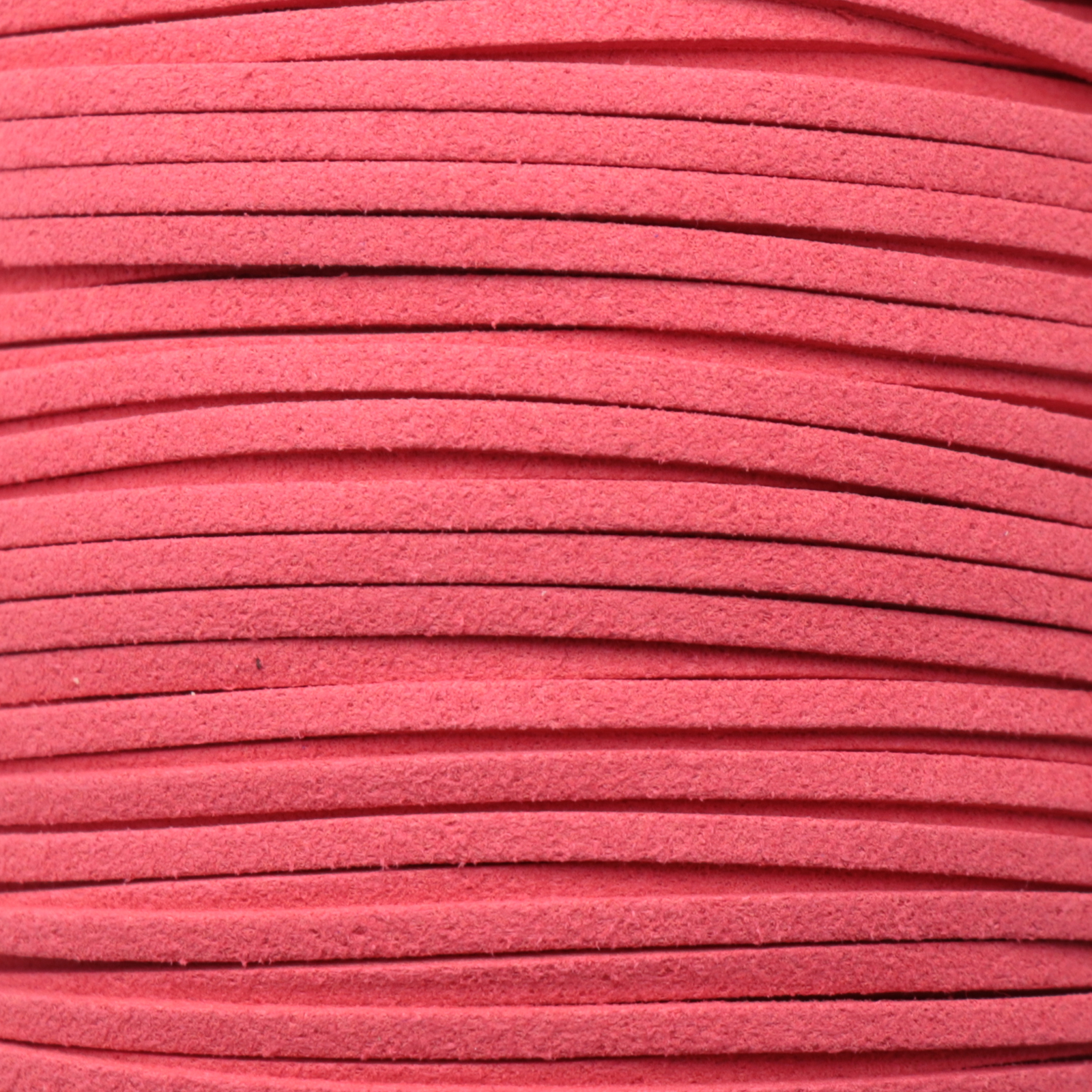 alcantara-mikrofaser band hell rot - durchmesser 3x1,5mm | 2mt