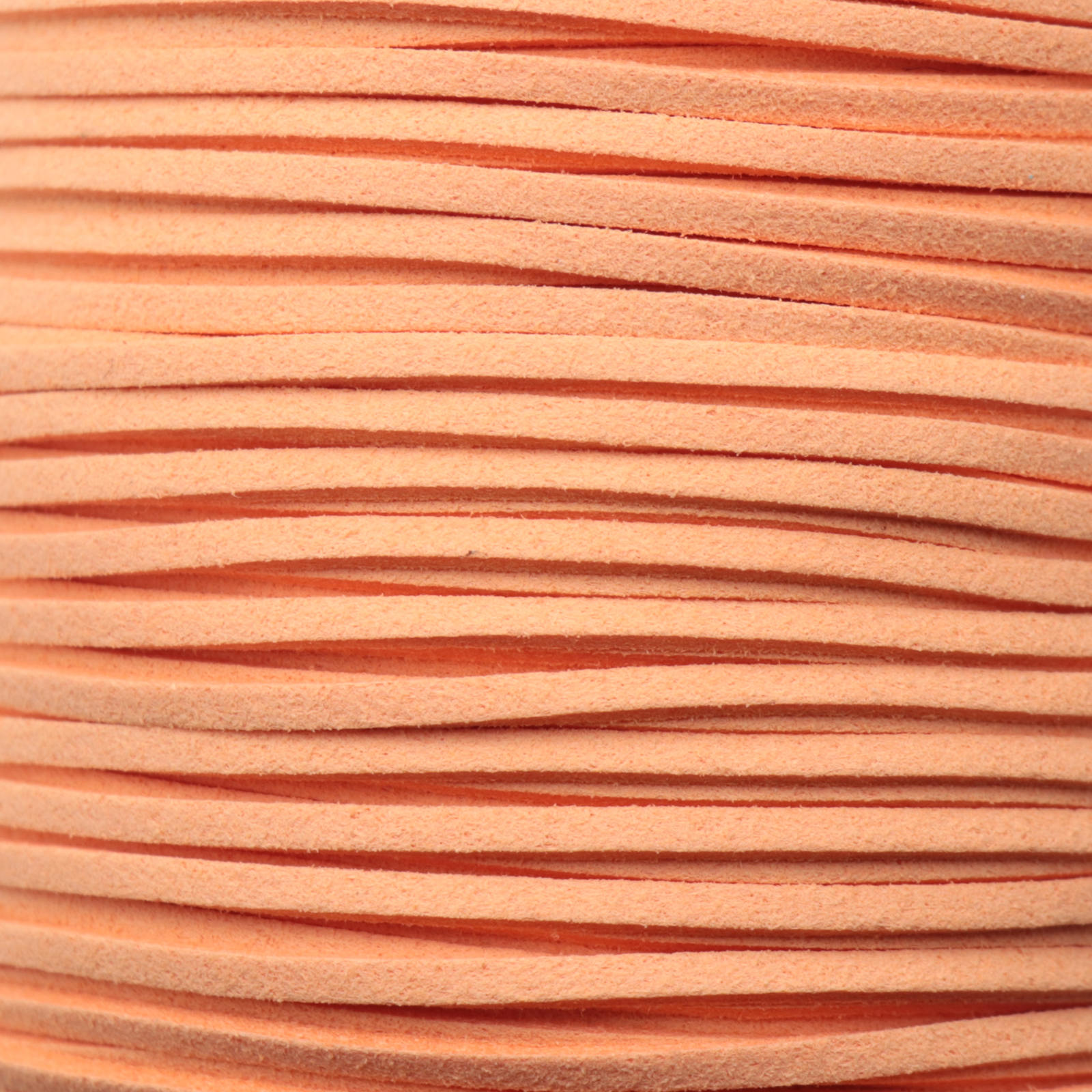 light orange micro fiber suede 3x1,5mm | 2mt