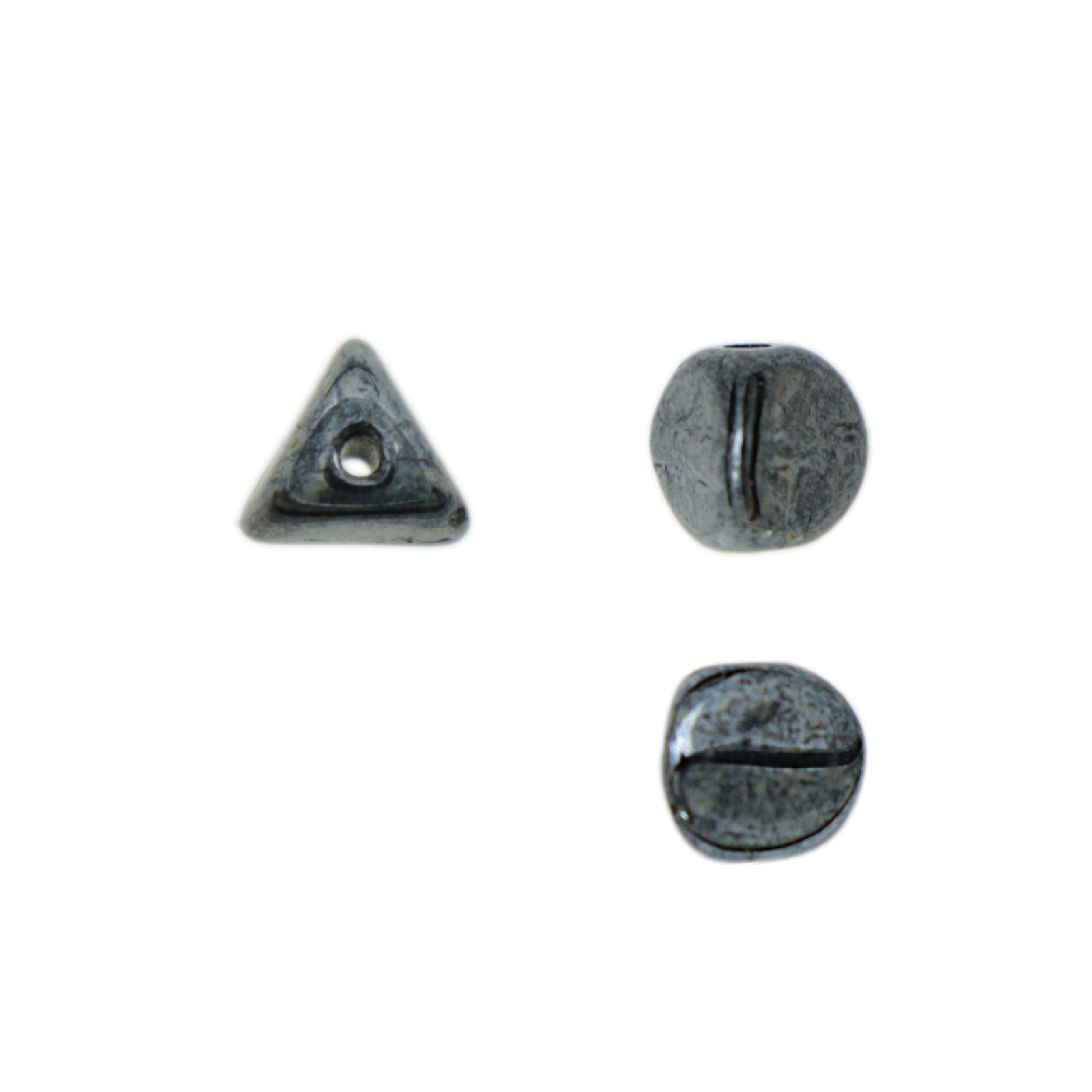 ilos par puca glasperlen - jet hematite - 5x5mm | 10gr