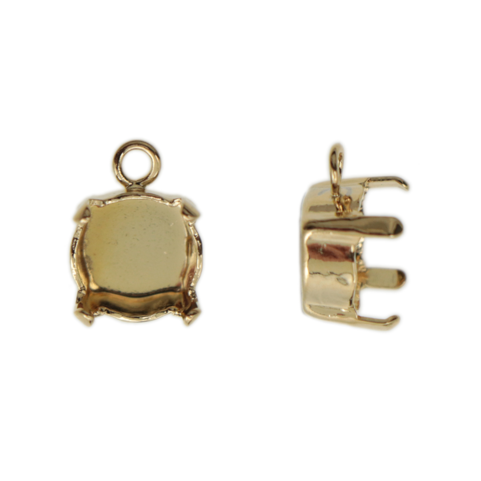 gold plated setting for chaton ss39 (8,16-8,41mm) 10x8mm | 1pc