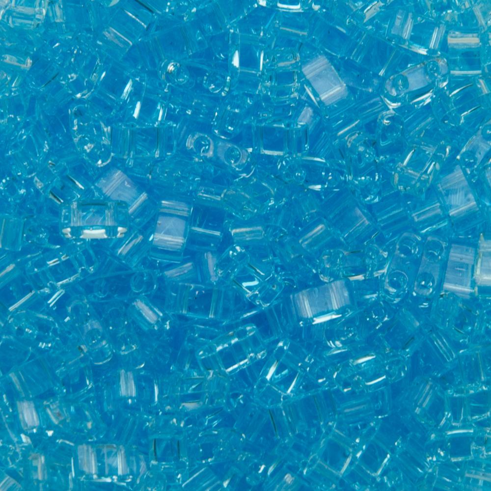 miyuki half tila beads - transparent light blue 5x2,3mm | 5gr