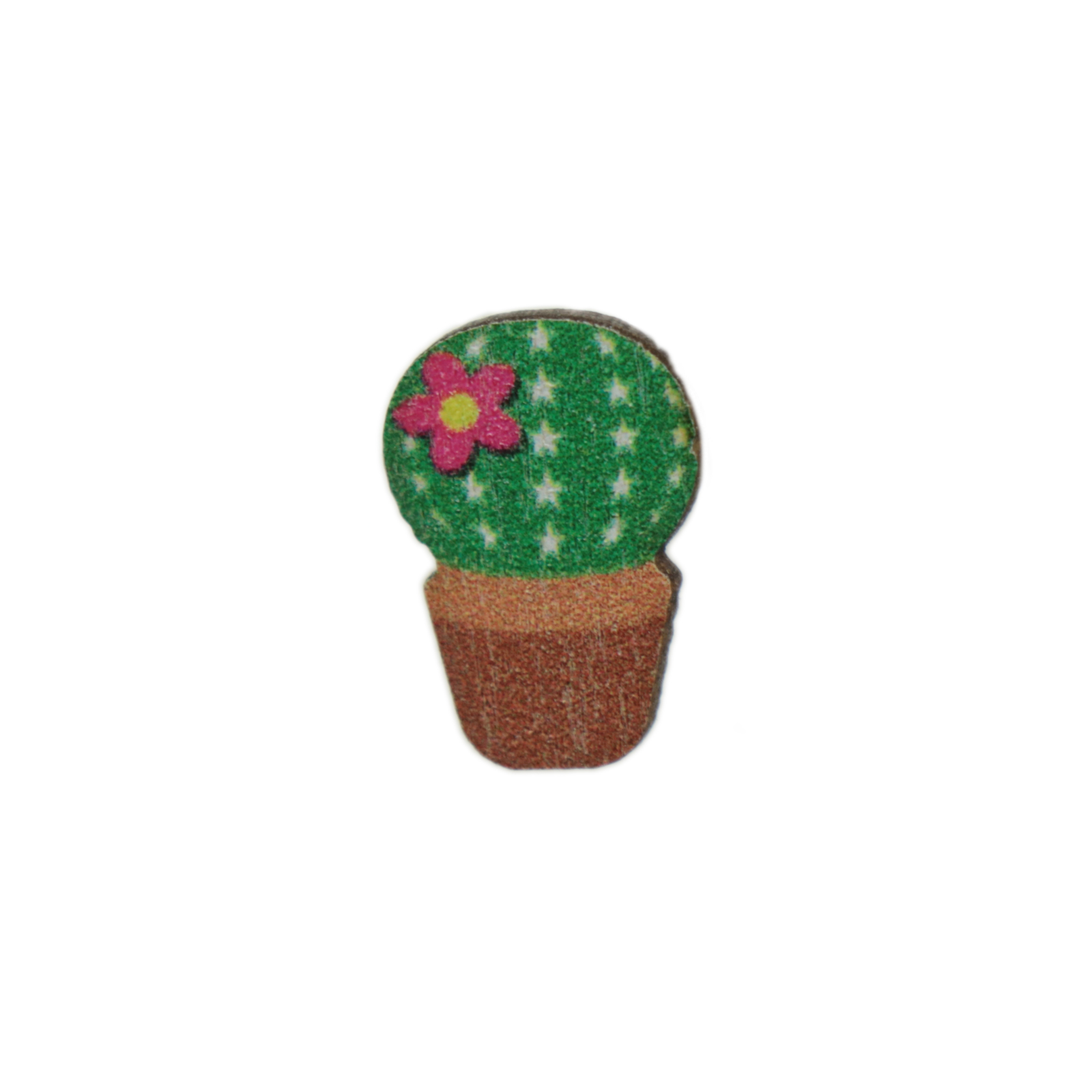 wooden component - green - cactus 15x10mm | 2pc