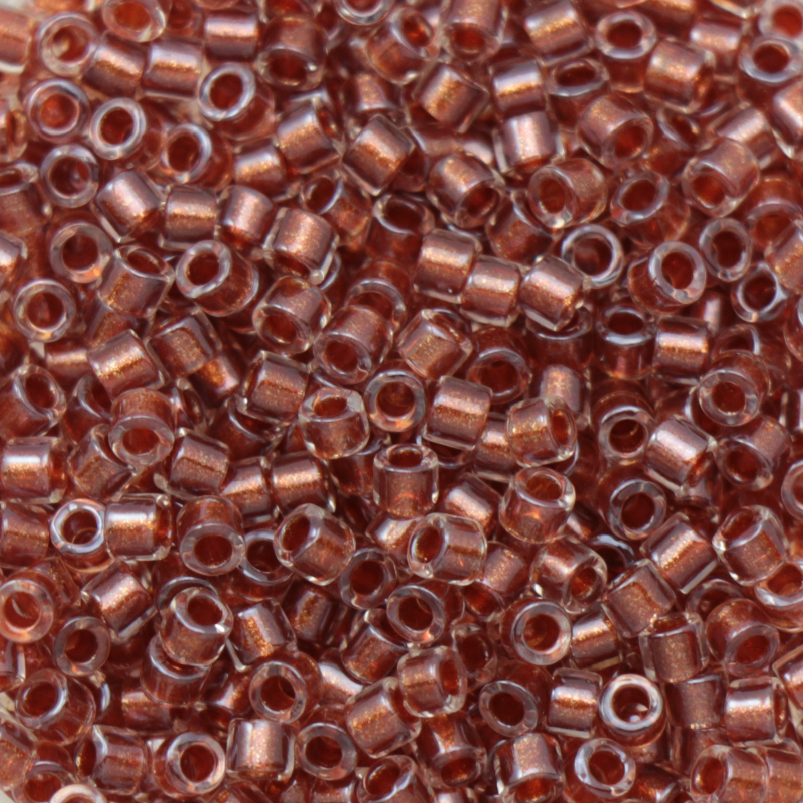 miyuki delica 10/0 color-lined pink copper/crystal | 8gr