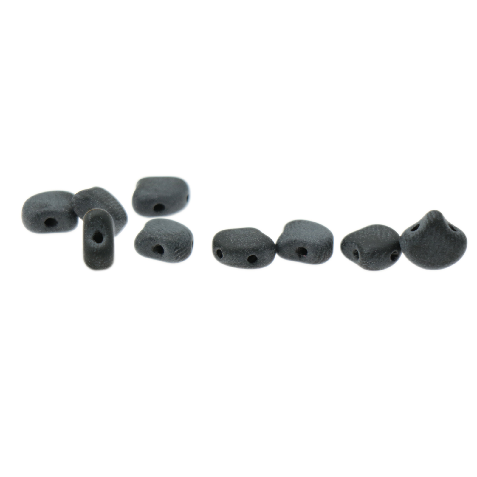 ginko glasperlen matte jet 7,5mm | 10gr