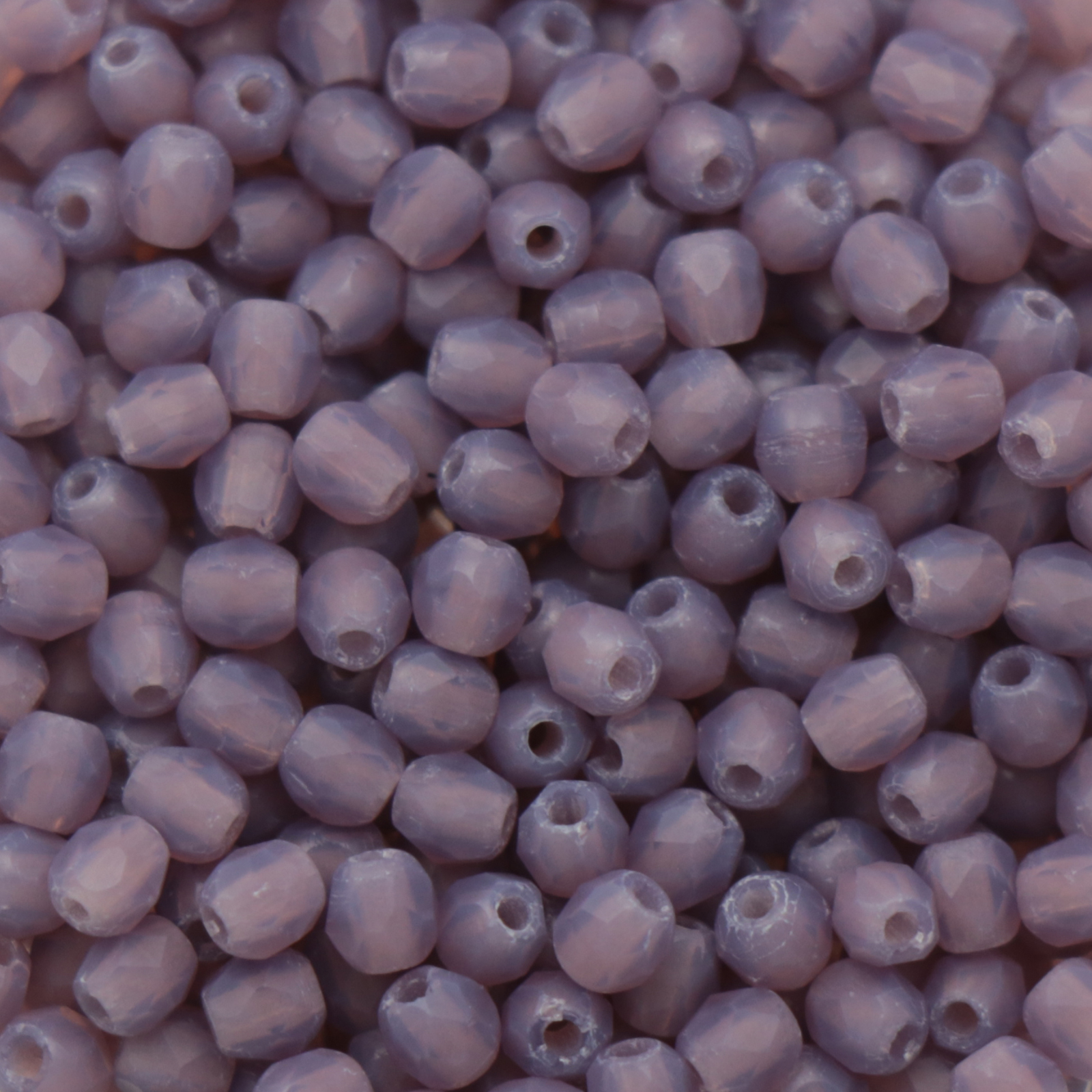 czech fire-polished round beads matte milky amethyst 2mm | 50pc