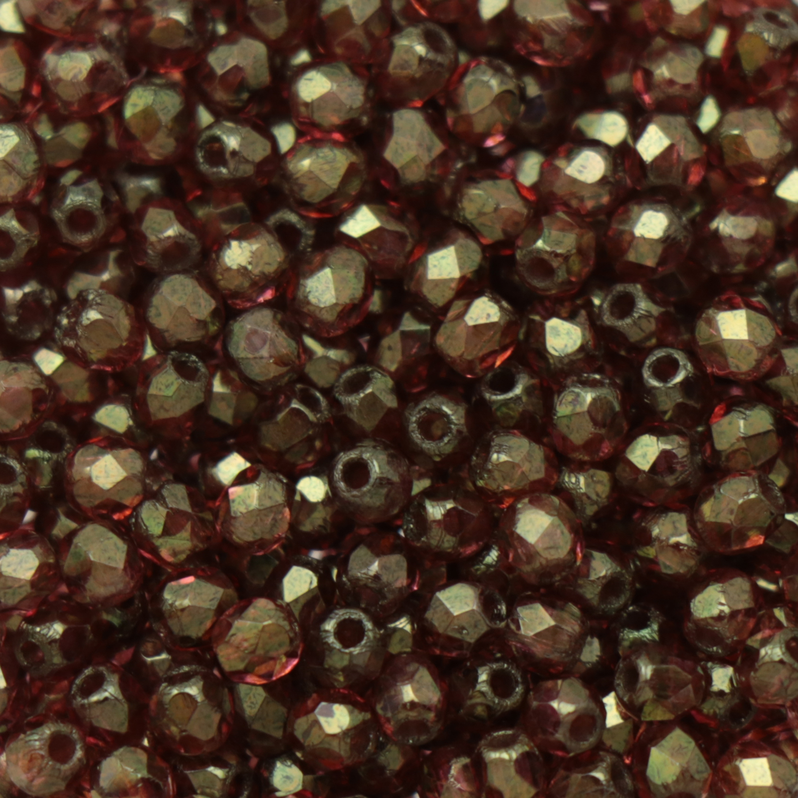 böhmische glasschliffperlen luster rose/ gold topaz 2mm | 50st