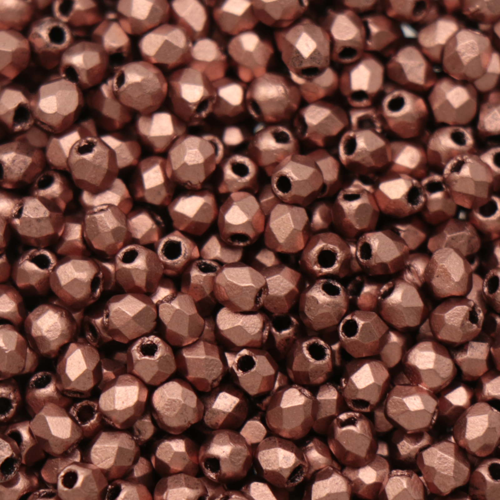 böhmische glasschliffperlen crystal bronze copper 2mm | 50st